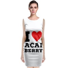 I Love Acai Berry Sleeveless Velvet Midi Dress by ilovewhateva