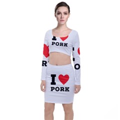 I Love Pork  Top And Skirt Sets by ilovewhateva