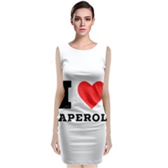 I Love Aperol Sleeveless Velvet Midi Dress by ilovewhateva