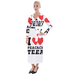 I Love Peach Tea Velvet Maxi Wrap Dress by ilovewhateva