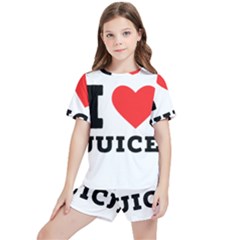 I Love Juice Kids  Tee And Sports Shorts Set