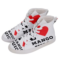 I Love Mango Juice  Men s Hi-top Skate Sneakers by ilovewhateva