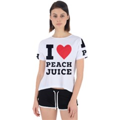 I Love Peach Juice Open Back Sport Tee by ilovewhateva