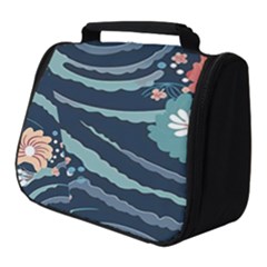 Waves Flowers Pattern Water Floral Minimalist Full Print Travel Pouch (small) by danenraven