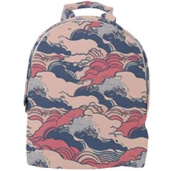 Waves Ocean Sea Water Pattern Rough Seas Mini Full Print Backpack