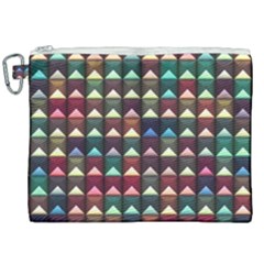 Diamond Geometric Square Design Pattern Canvas Cosmetic Bag (xxl)