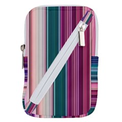 Vertical Line Color Lines Texture Belt Pouch Bag (small) by Bangk1t