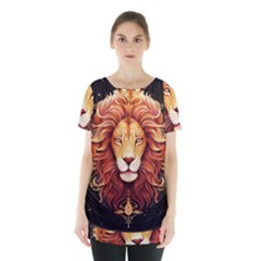 Lion Star Sign Astrology Horoscope Skirt Hem Sports Top by Bangk1t