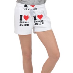 I Love Orange Juice Women s Velour Lounge Shorts by ilovewhateva