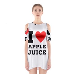 I Love Apple Juice Shoulder Cutout One Piece Dress by ilovewhateva