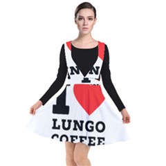 I Love Lungo Coffee  Plunge Pinafore Dress by ilovewhateva