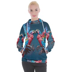 Birds Parrots Love Ornithology Species Fauna Women s Hooded Pullover by Ndabl3x