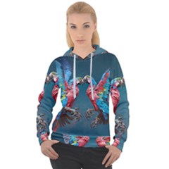 Birds Parrots Love Ornithology Species Fauna Women s Overhead Hoodie by Ndabl3x