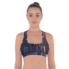 Elephant Tusks Trunk Wildlife Africa Cross Back Sports Bra by Ndabl3x