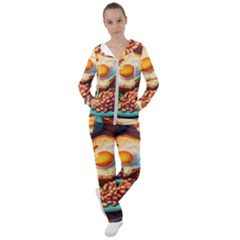 Breakfast Egg Beans Toast Plate Women s Tracksuit by Ndabl3x