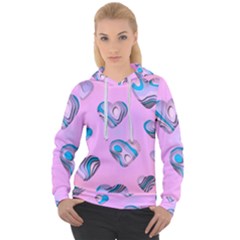 Hearts Pattern Love Women s Overhead Hoodie by Ndabl3x