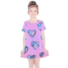 Hearts Pattern Love Kids  Simple Cotton Dress