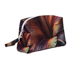 Flower Orange Lilly Wristlet Pouch Bag (medium) by Ndabl3x