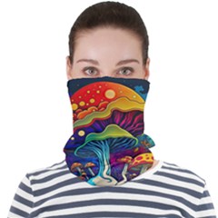 Mushrooms Fungi Psychedelic Face Seamless Bandana (adult)