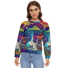 Mushrooms Fungi Psychedelic Women s Long Sleeve Raglan Tee