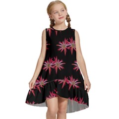 Chic Dreams Botanical Motif Pattern Design Kids  Frill Swing Dress by dflcprintsclothing