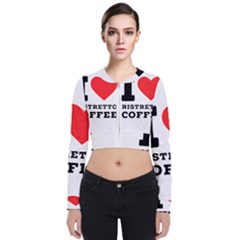 I Love Ristretto Coffee Long Sleeve Zip Up Bomber Jacket by ilovewhateva