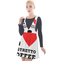 I Love Ristretto Coffee Plunge Pinafore Velour Dress by ilovewhateva