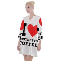 I Love Ristretto Coffee Open Neck Shift Dress by ilovewhateva