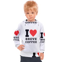 I Love Breve Coffee Kids  Hooded Pullover by ilovewhateva