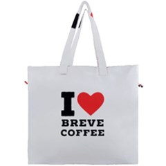 I Love Breve Coffee Canvas Travel Bag by ilovewhateva