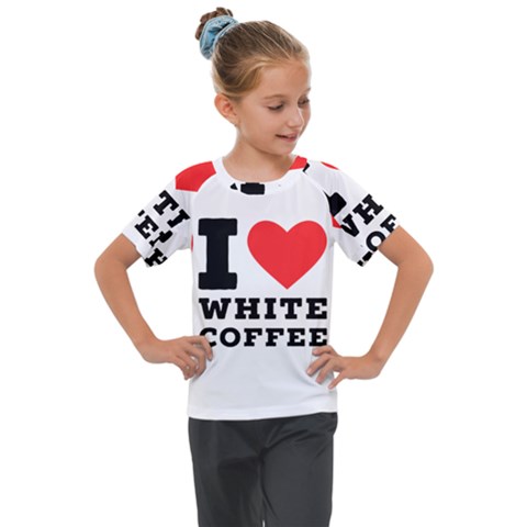 I Love White Coffee Kids  Mesh Piece Tee by ilovewhateva