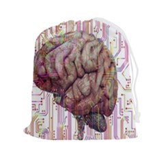 Brain Think Neurons Circuit Drawstring Pouch (2xl) by Wav3s