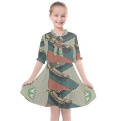 Egyptian Woman Wing Kids  All Frills Chiffon Dress by Wav3s