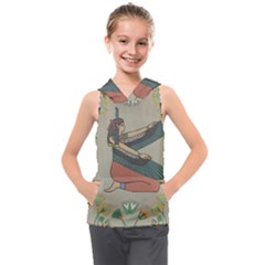 Egyptian Woman Wing Kids  Sleeveless Hoodie by Wav3s