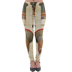 Egyptian Architecture Column Lightweight Velour Leggings