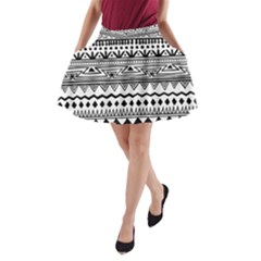 Boho-style-pattern A-line Pocket Skirt