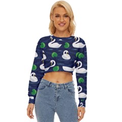 Swan-pattern-elegant-design Lightweight Long Sleeve Sweatshirt by Wav3s