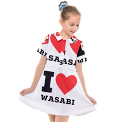 I Love Wasabi Kids  Short Sleeve Shirt Dress