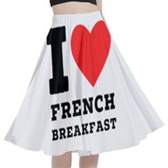 I Love French Breakfast  A-line Full Circle Midi Skirt With Pocket by ilovewhateva