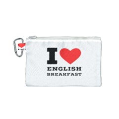 I Love English Breakfast  Canvas Cosmetic Bag (small) by ilovewhateva