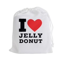 I Love Jelly Donut Drawstring Pouch (2xl) by ilovewhateva