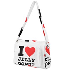 I Love Jelly Donut Front Pocket Crossbody Bag by ilovewhateva