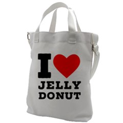 I Love Jelly Donut Canvas Messenger Bag by ilovewhateva