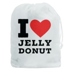 I Love Jelly Donut Drawstring Pouch (3xl) by ilovewhateva