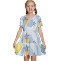 Science Fiction Outer Space Kids  Short Sleeve Tiered Mini Dress View1