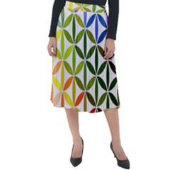 Mandala Rainbow Colorful Classic Velour Midi Skirt  by Ndabl3x