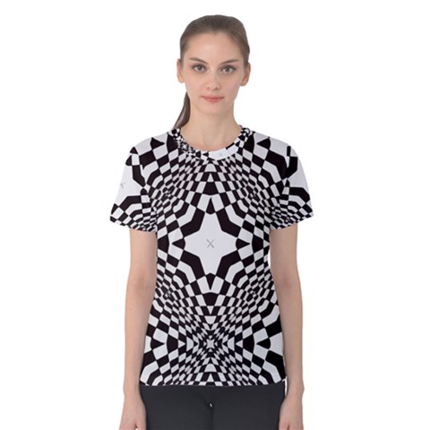 Tile Repeating Pattern Texture Women s Cotton Tee by Ndabl3x