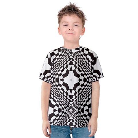 Tile Repeating Pattern Texture Kids  Cotton Tee by Ndabl3x