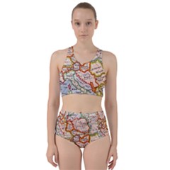 Map Europe Globe Countries States Racer Back Bikini Set by Ndabl3x