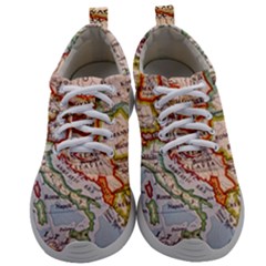 Map Europe Globe Countries States Mens Athletic Shoes by Ndabl3x